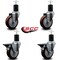 Service Caster 4'' Maroon Poly Wheel Swivel 1-3/4'' Expanding Stem Caster Set 2 Brakes, 4PK SCC-EX20S414-PPUB-MRN-2-PLB-2-134 - alternate 5